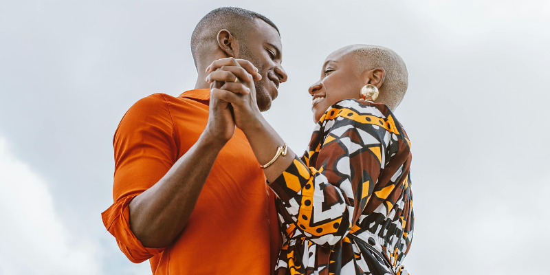 two people dancing together